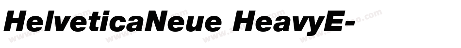 HelveticaNeue HeavyE字体转换